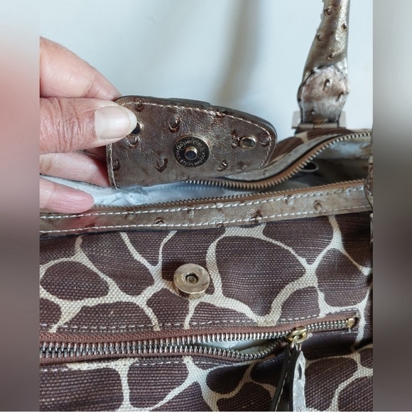 VINTAGE Y2K GUESS GIRAFFE PRINT SHOULDER BAG - Picture 3 of 8